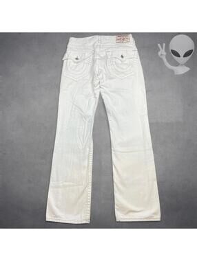 White True Religion Bootcut Jeans Size 33x34 Vintage